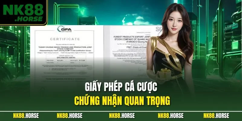 Giấy phép cá cược chứng nhận quan trọng